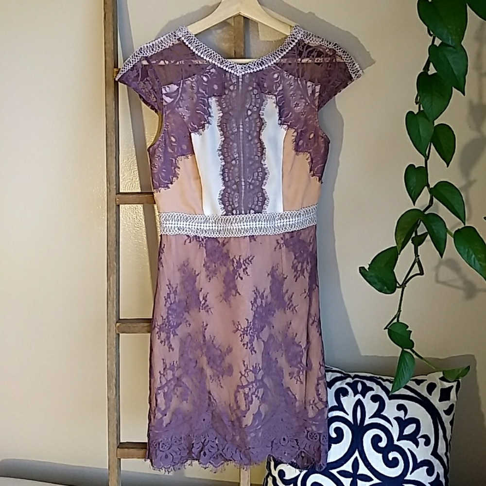 Purple lace dress